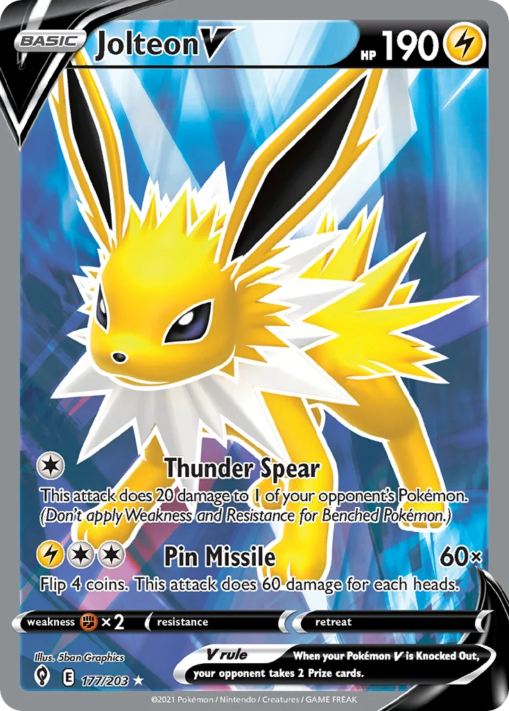 Jolteon V Pokemon card