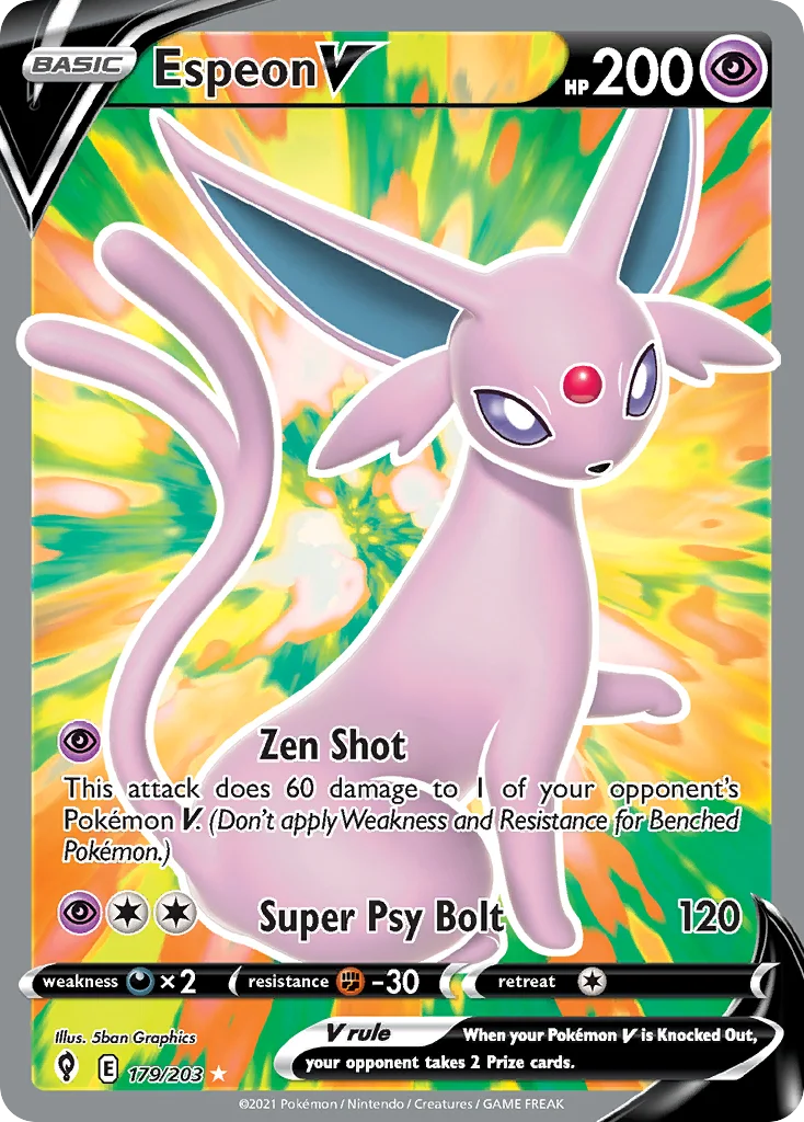 Espeon V Pokemon card