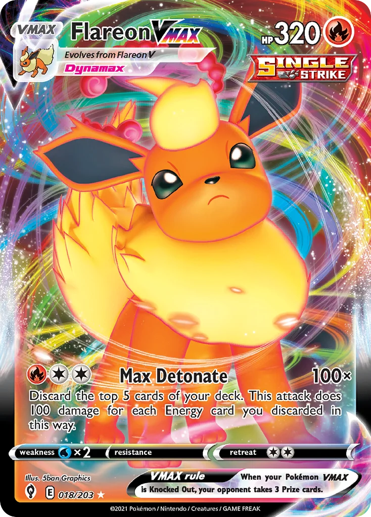 Flareon VMAX Pokemon card