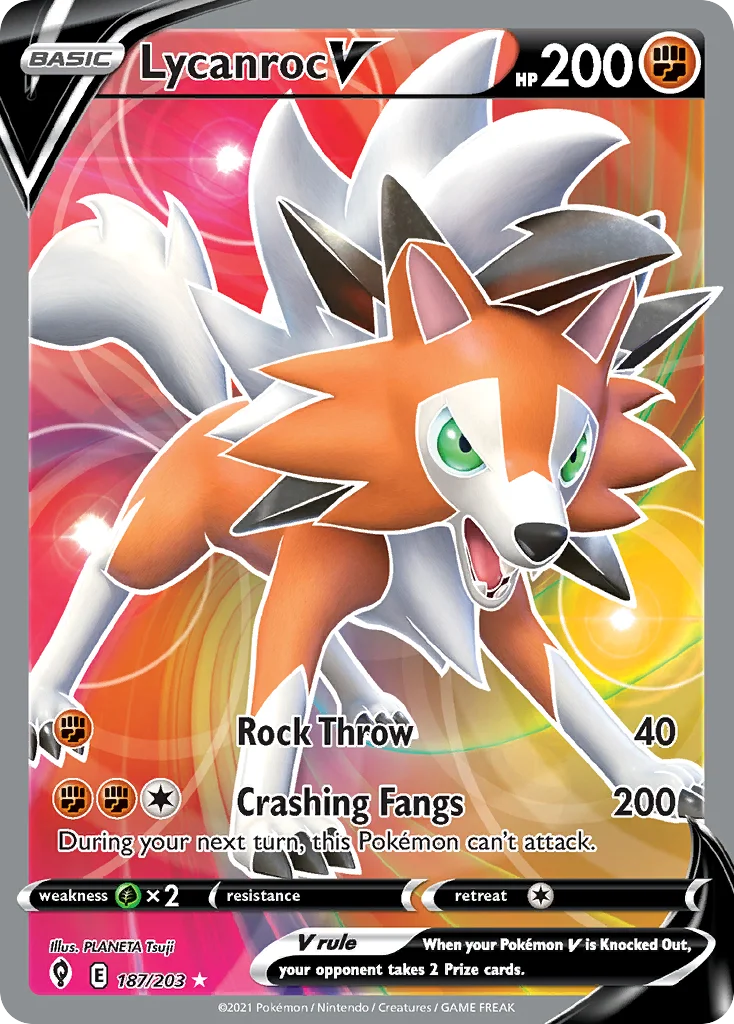 Lycanroc V Pokemon card
