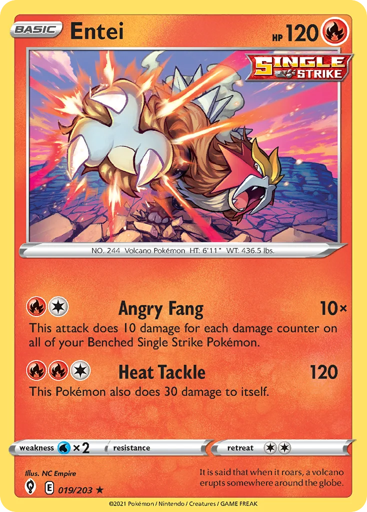 Entei Pokemon card