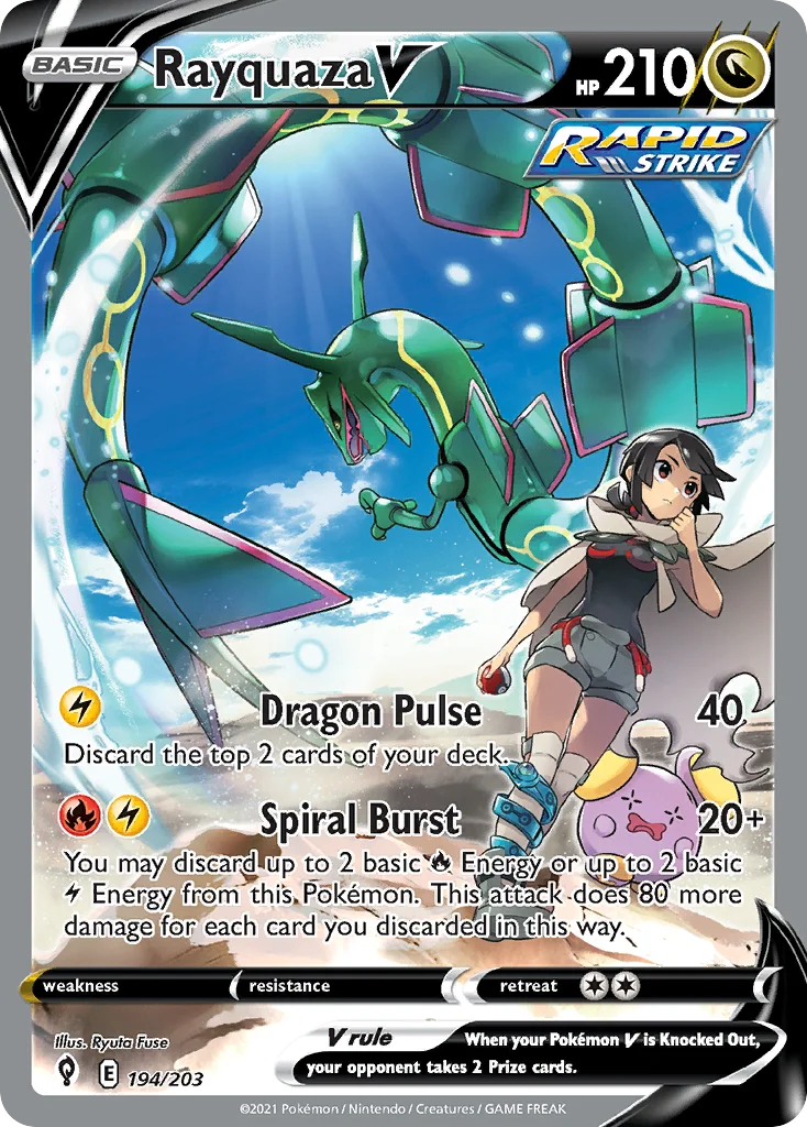 Rayquaza V Pokemon card
