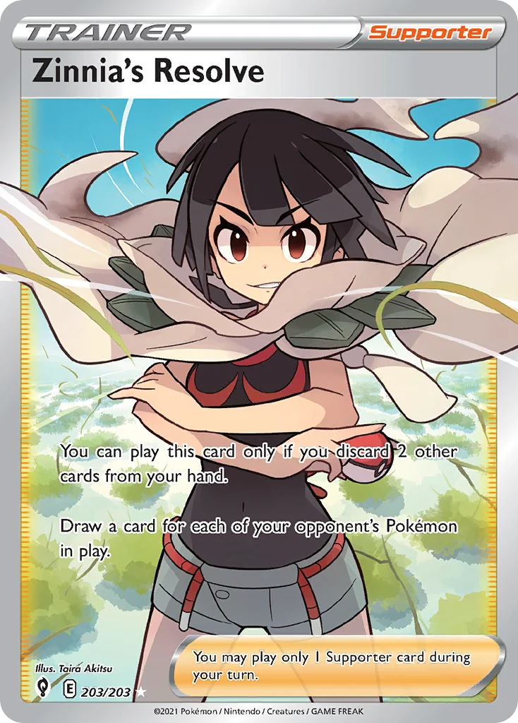 Zinnia's Resolve Pokemon card