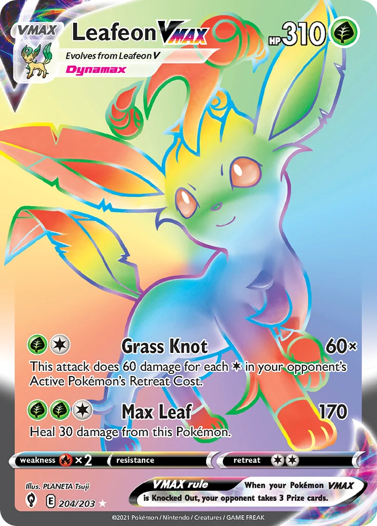 Leafeon VMAX Pokemon card