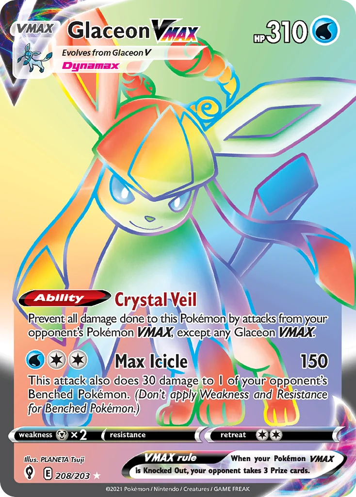 Glaceon VMAX Pokemon card