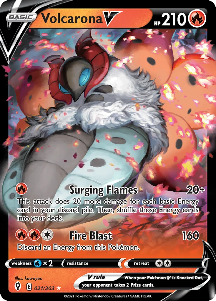 Volcarona V Pokemon card