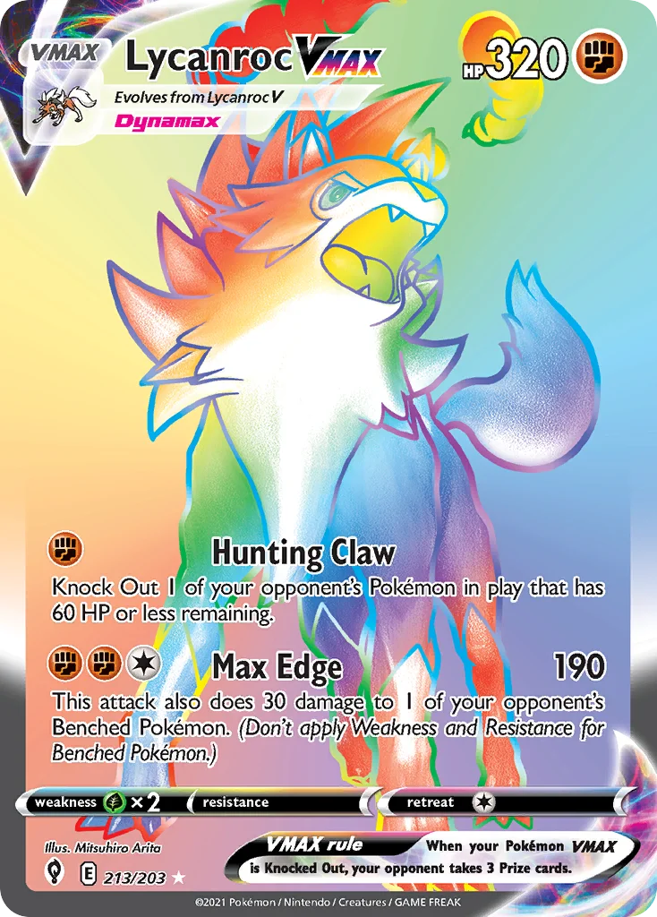 Lycanroc VMAX Pokemon card