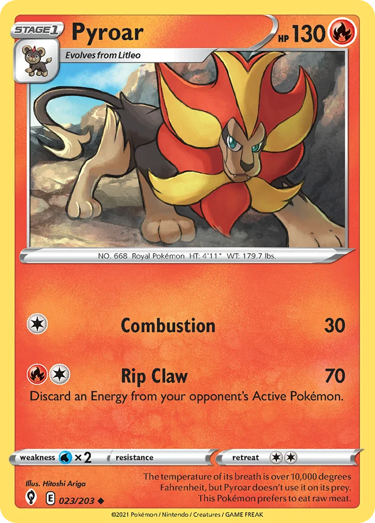 Pyroar Pokemon card