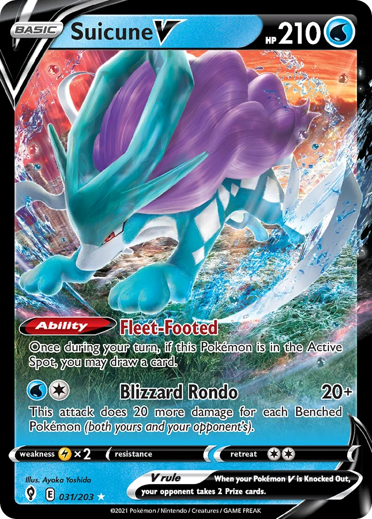 Suicune V Pokemon card