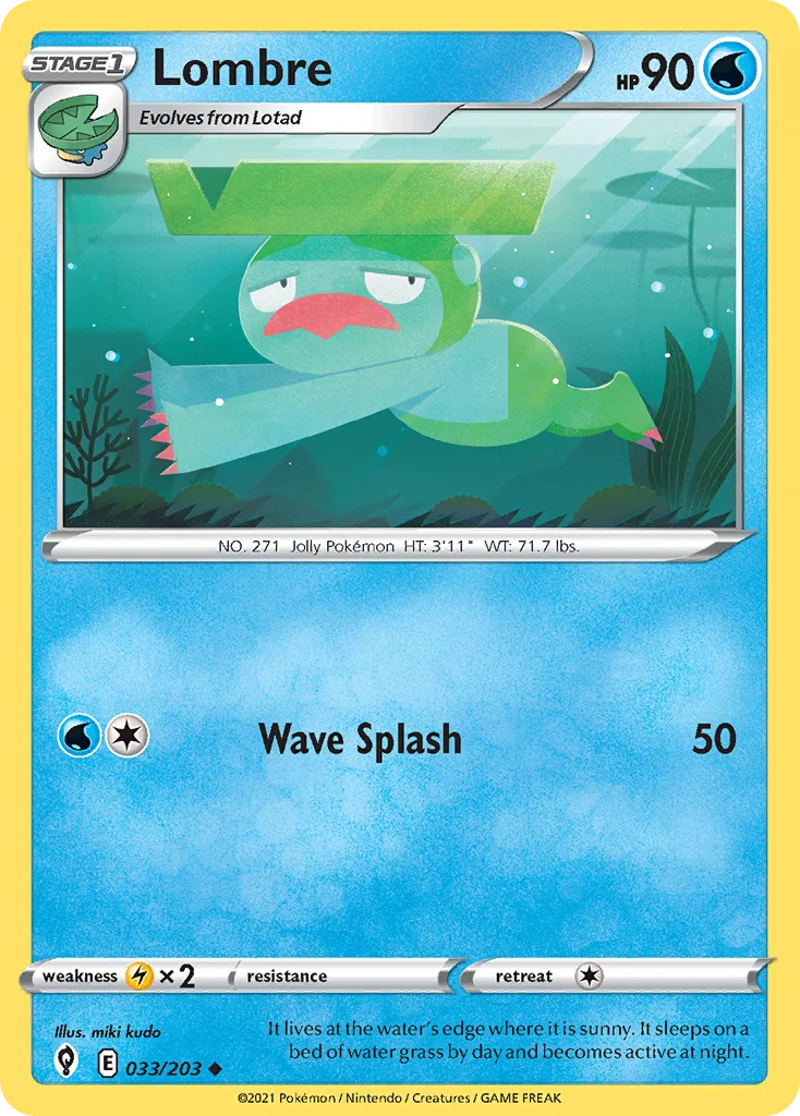 Lombre Pokemon card