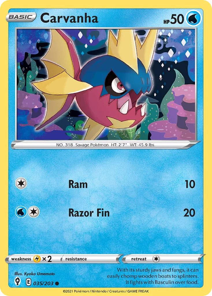 Carvanha Pokemon card