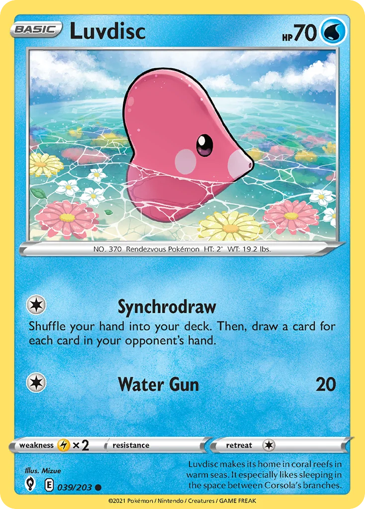 Luvdisc Pokemon card