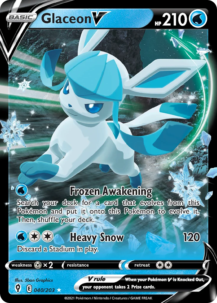 Glaceon V Pokemon card