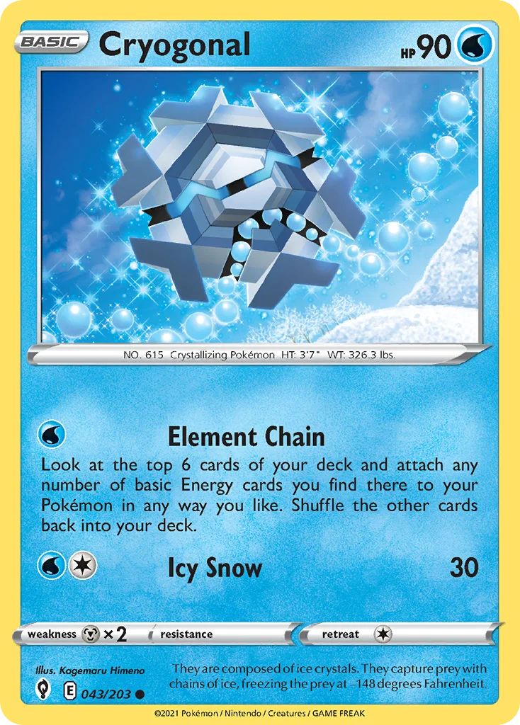 Cryogonal Pokemon card