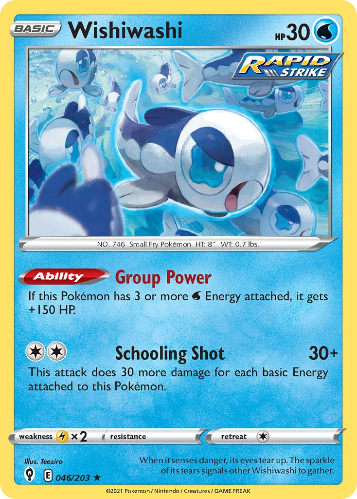 Wishiwashi Pokemon card