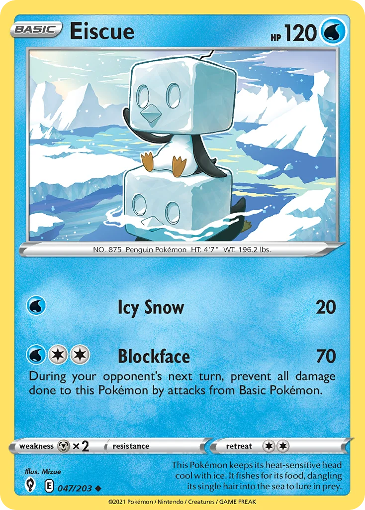 Eiscue Pokemon card