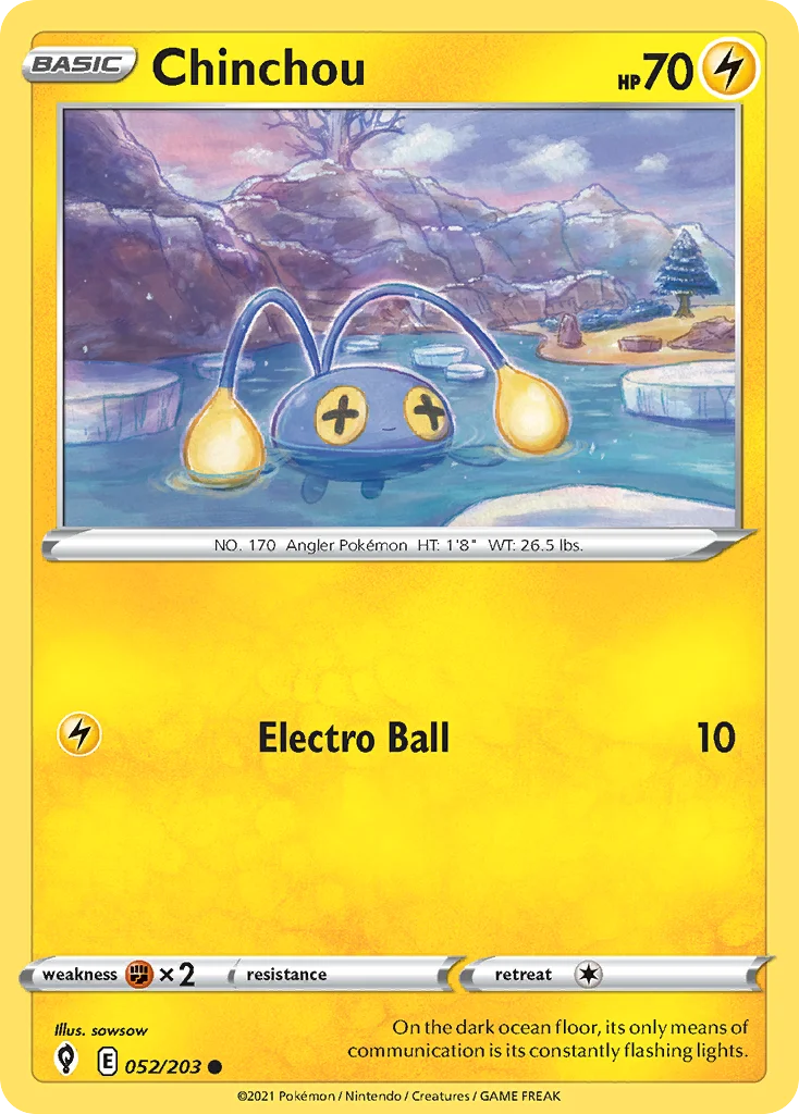 Chinchou Pokemon card