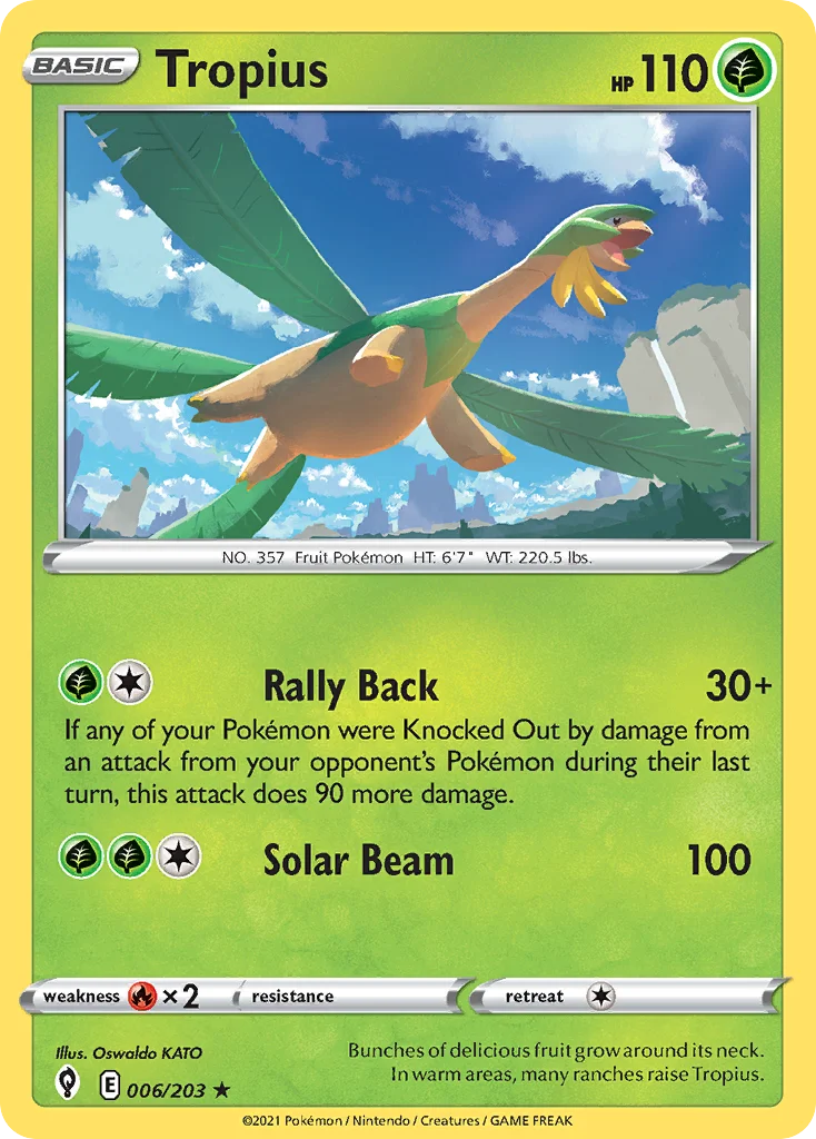Tropius Pokemon card