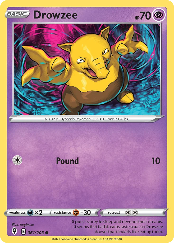 Drowzee Pokemon card