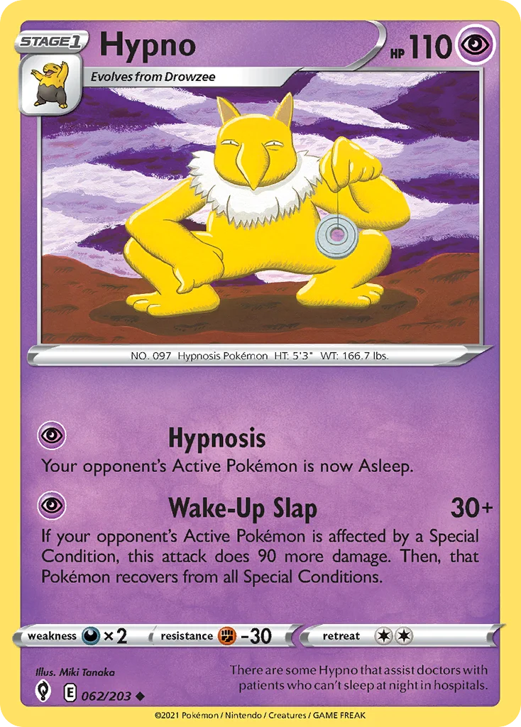 Hypno Pokemon card