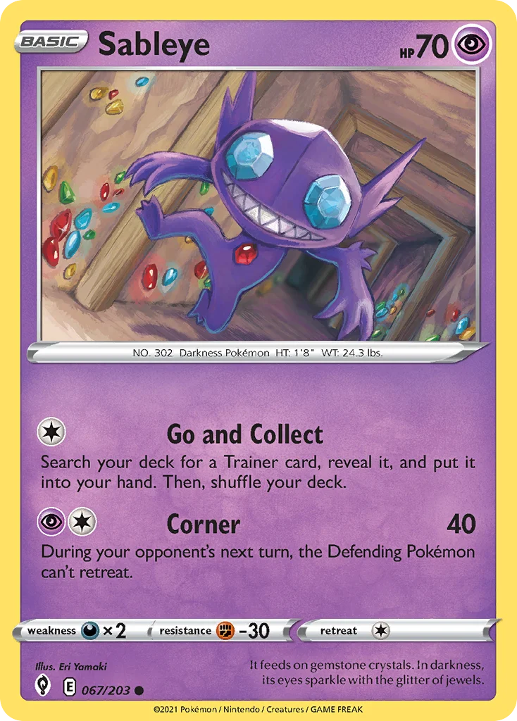 Sableye Pokemon card