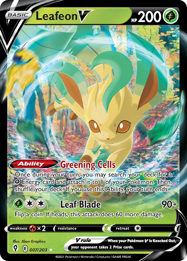 Leafeon V Pokemon card