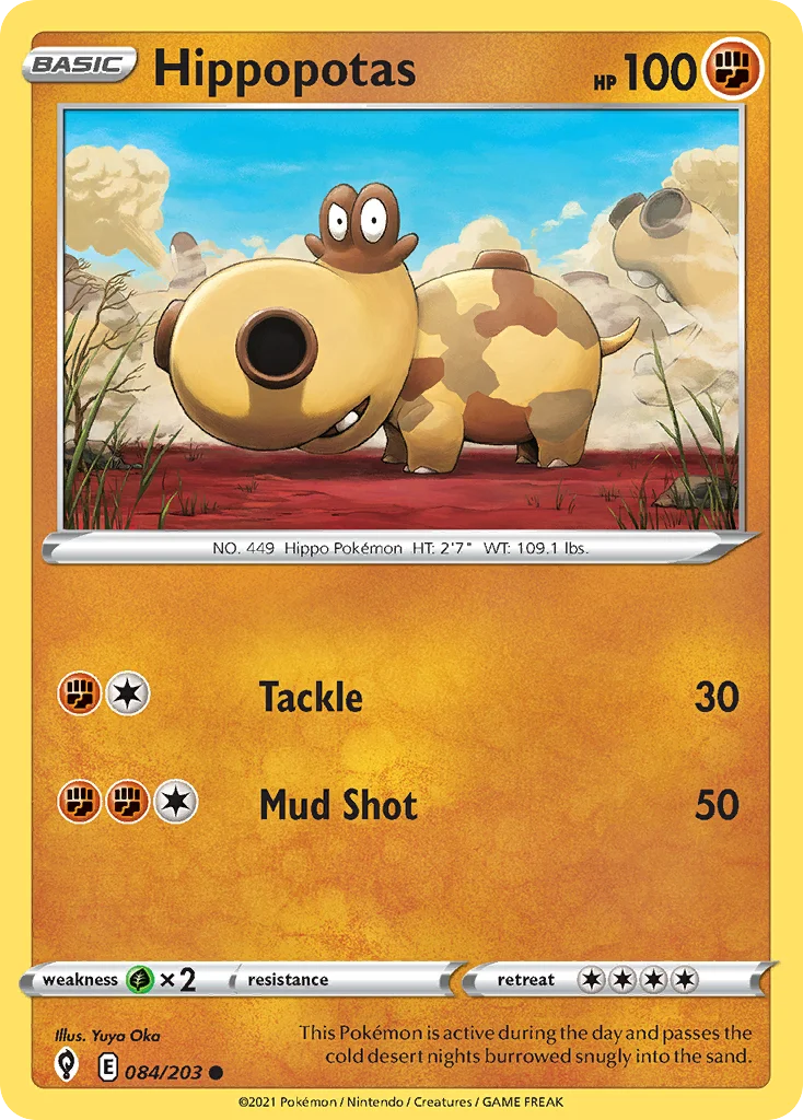 Hippopotas Pokemon card