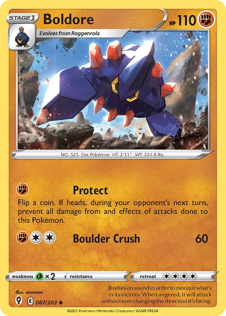 Boldore Pokemon card