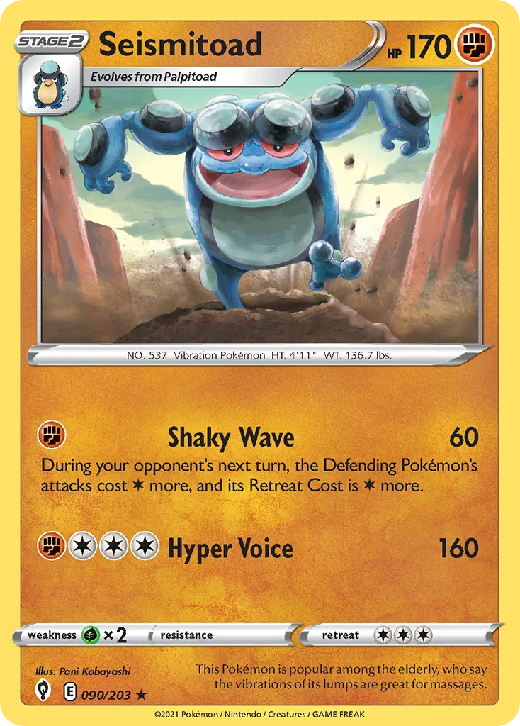 Seismitoad Pokemon card