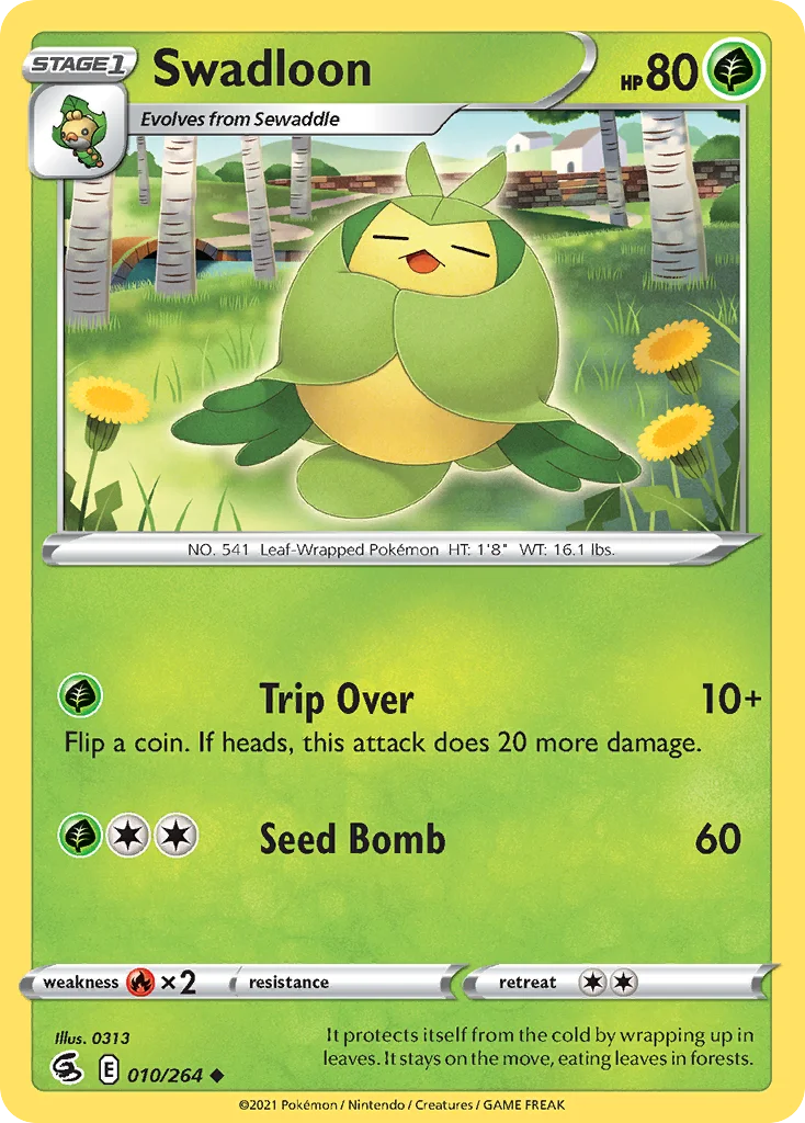 Swadloon Pokemon card
