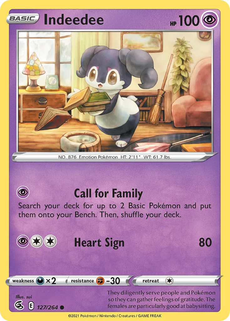 Indeedee Pokemon card
