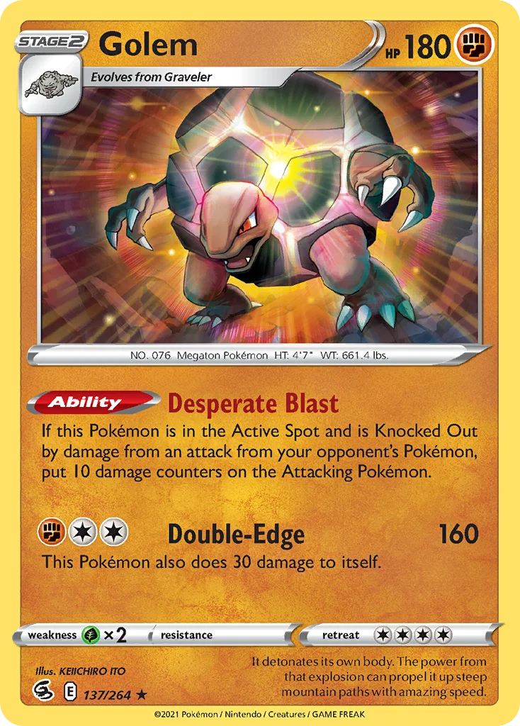 Golem Pokemon card