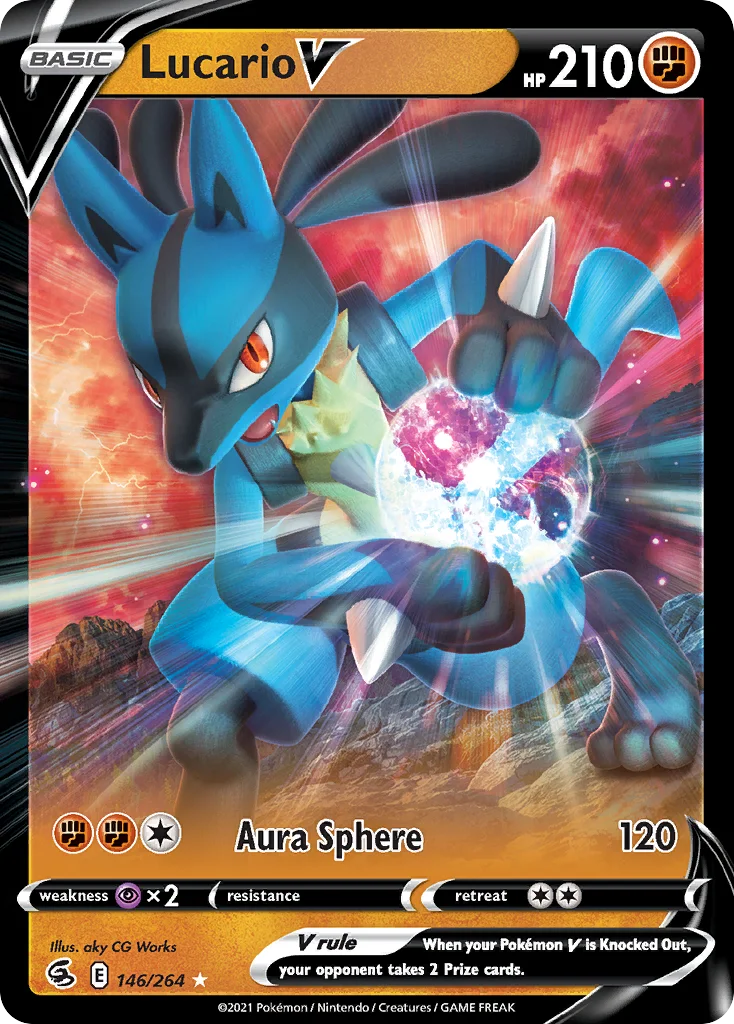 Lucario V Pokemon card