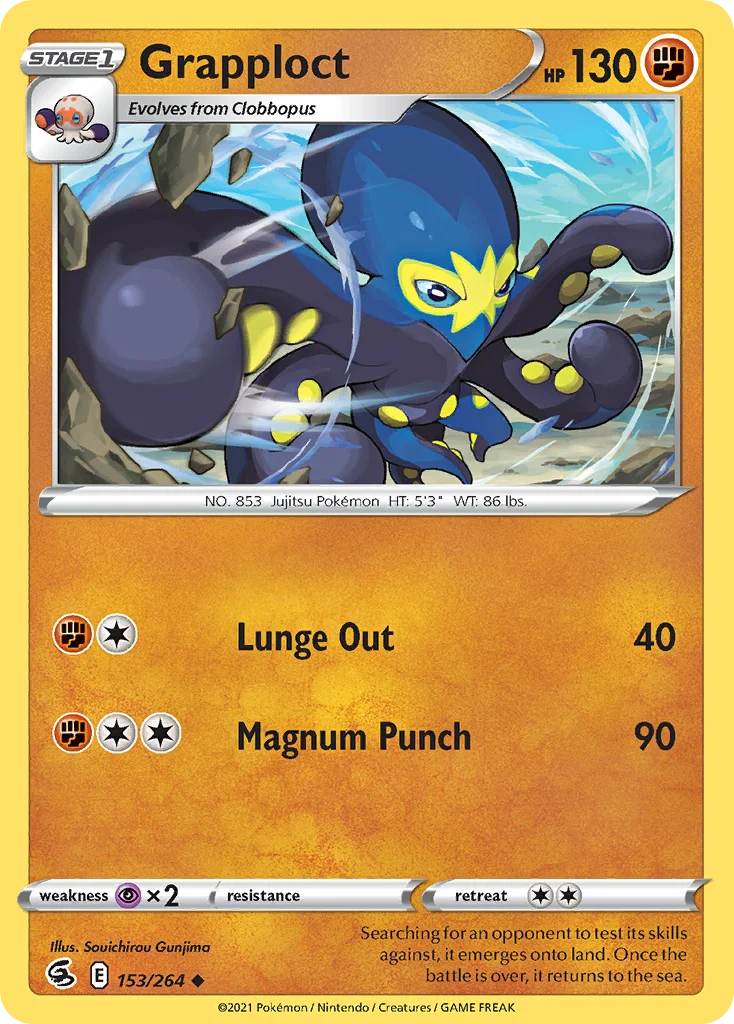Grapploct Pokemon card