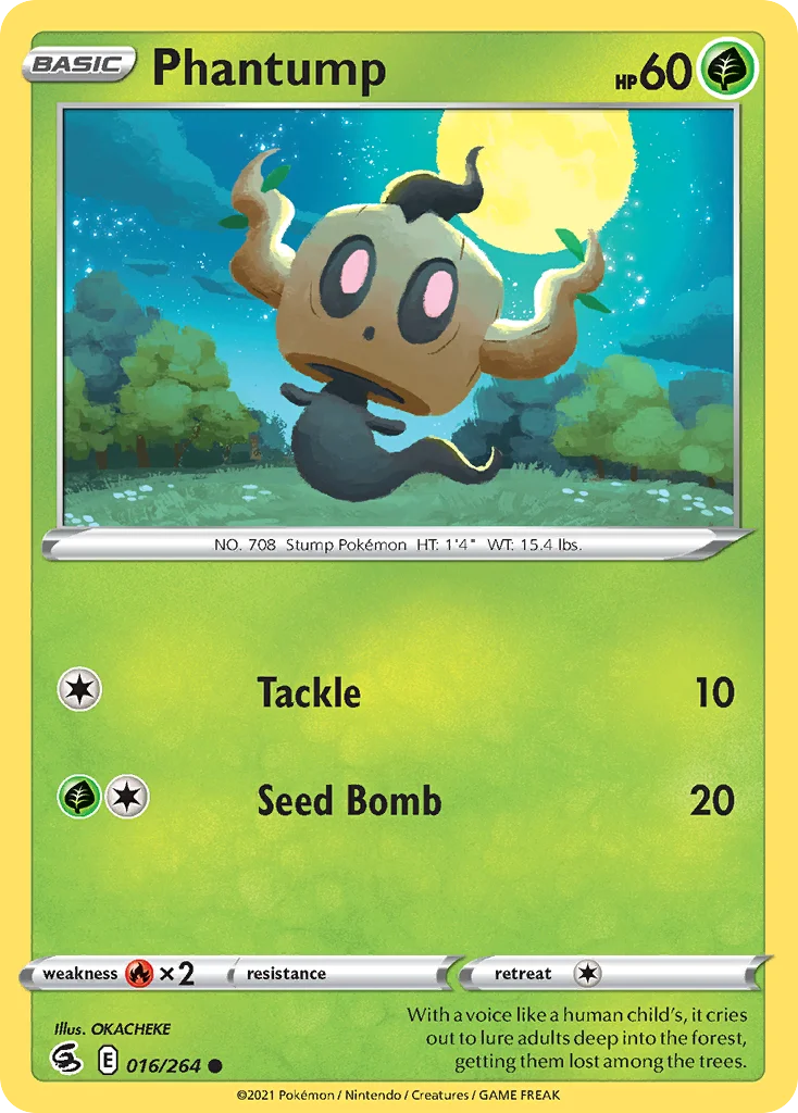 Phantump Pokemon card