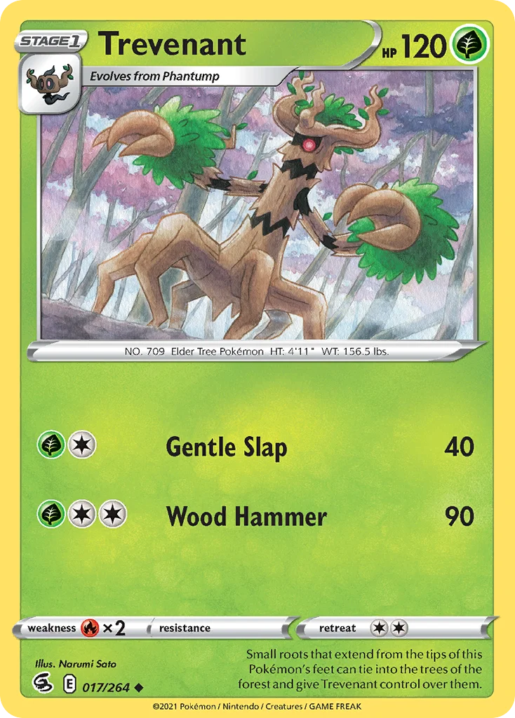 Trevenant Pokemon card