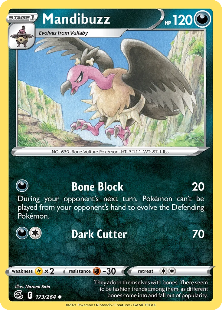 Mandibuzz Pokemon card