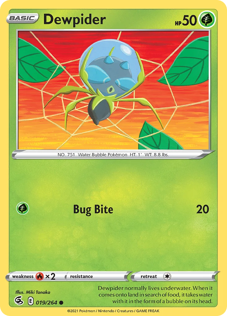 Dewpider Pokemon card