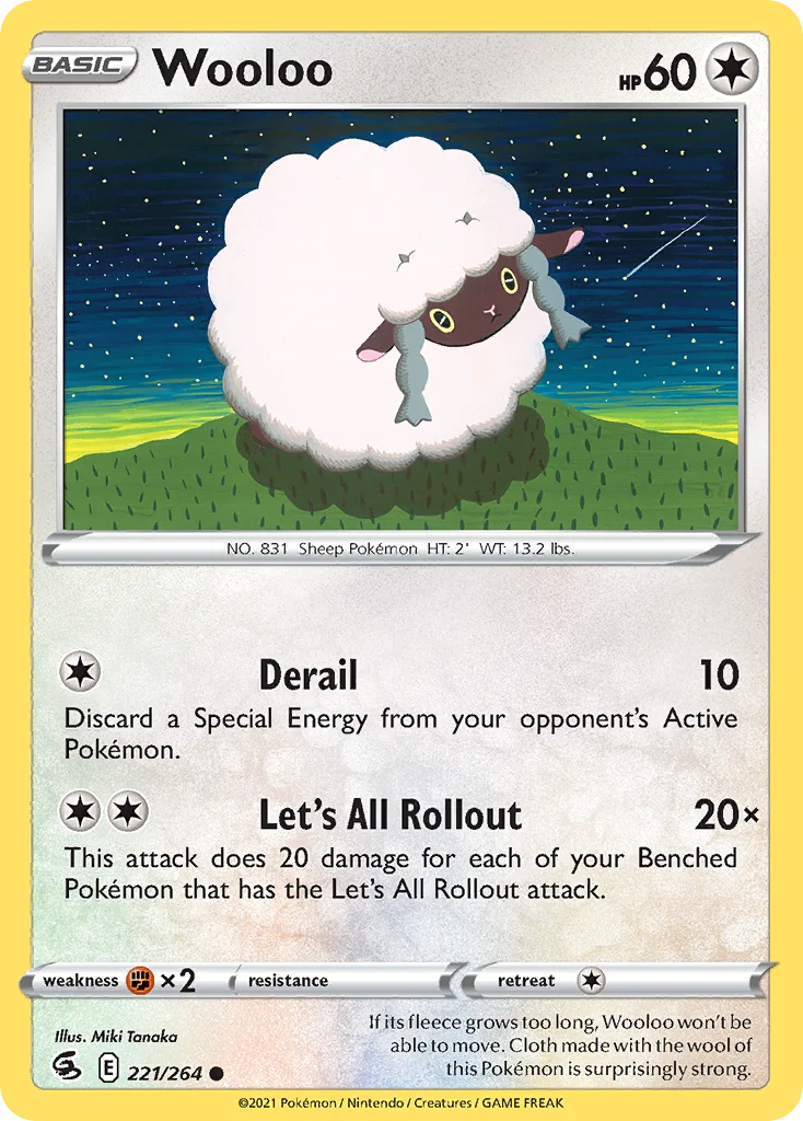 Wooloo Pokemon card