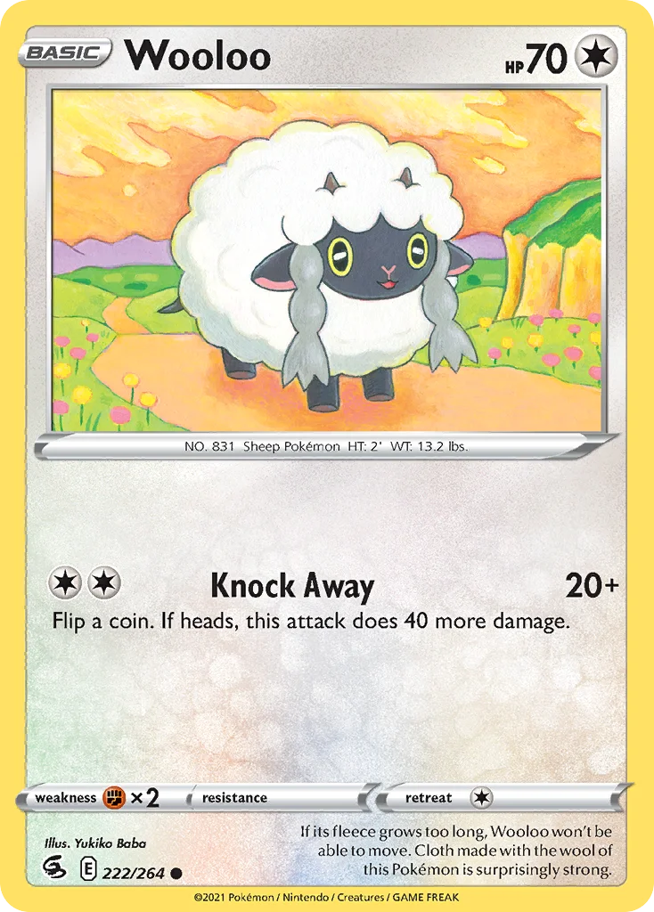 Wooloo Pokemon card