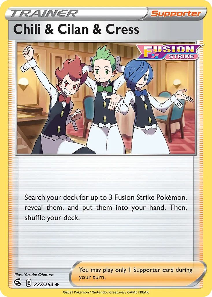 Chili & Cilan & Cress Pokemon card