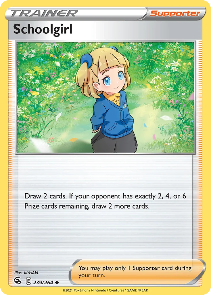 Schoolgirl Pokemon card