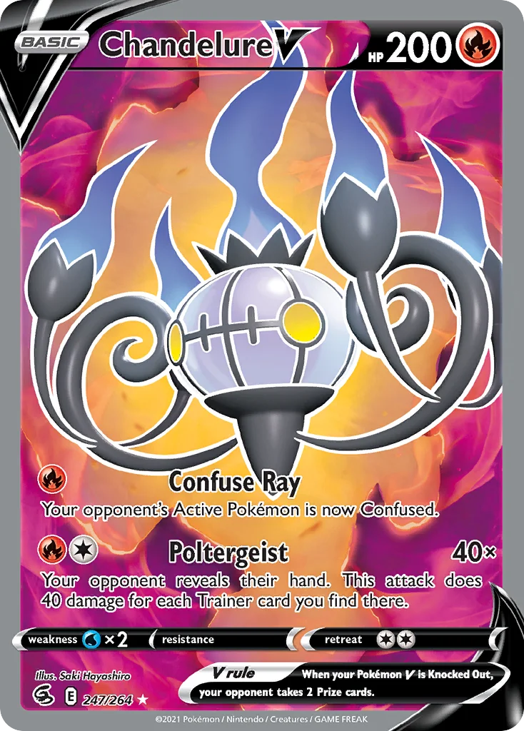 Chandelure V Pokemon card