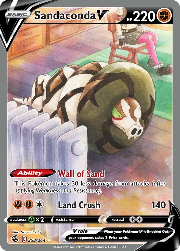 Sandaconda V Pokemon card