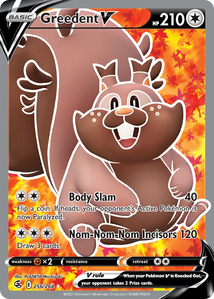 Greedent V Pokemon card
