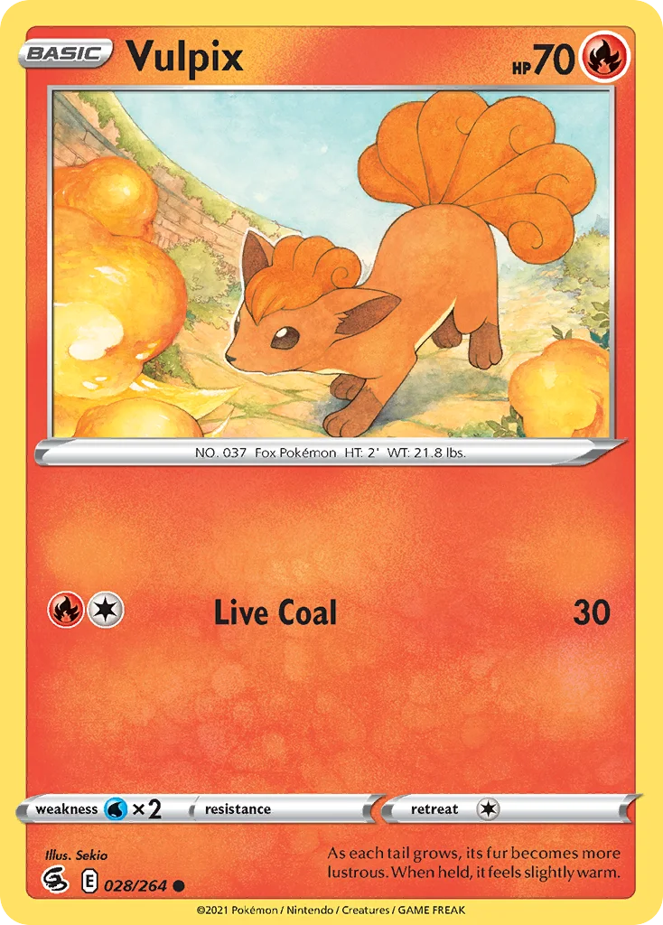 Vulpix Pokemon card
