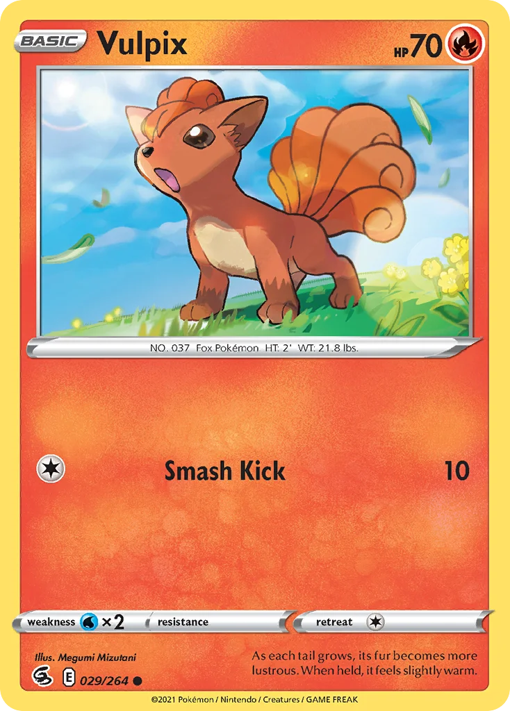 Vulpix Pokemon card