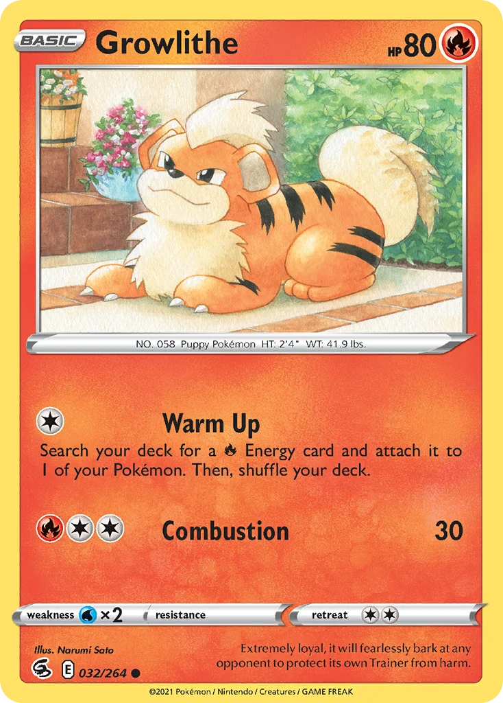 Growlithe Pokemon card