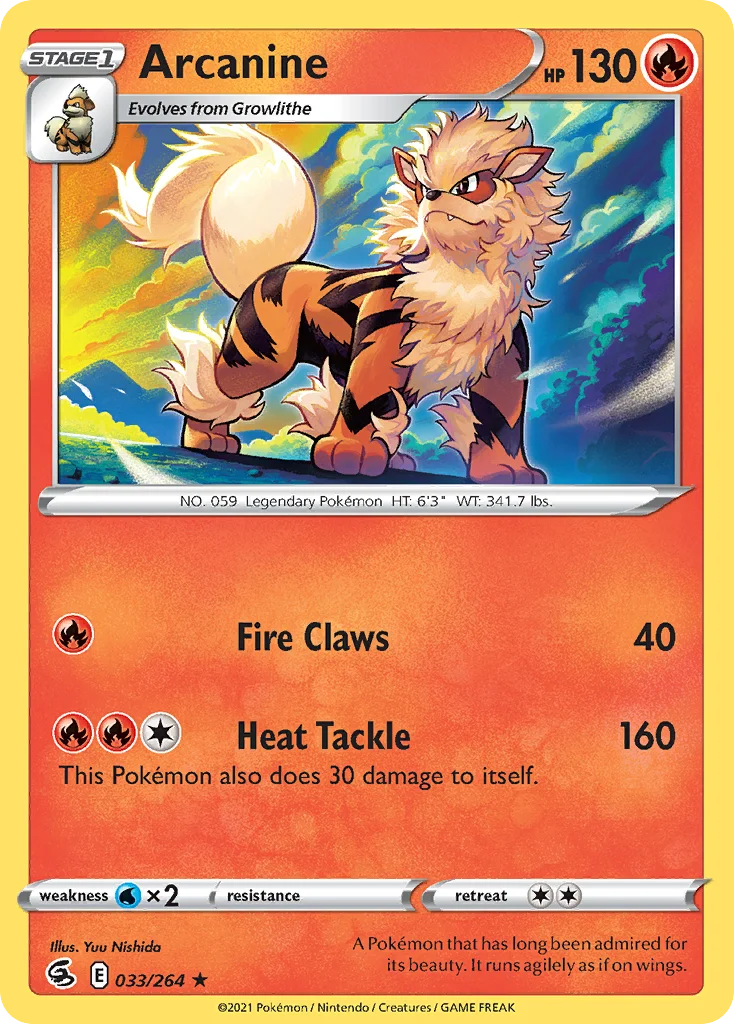 Arcanine Pokemon card