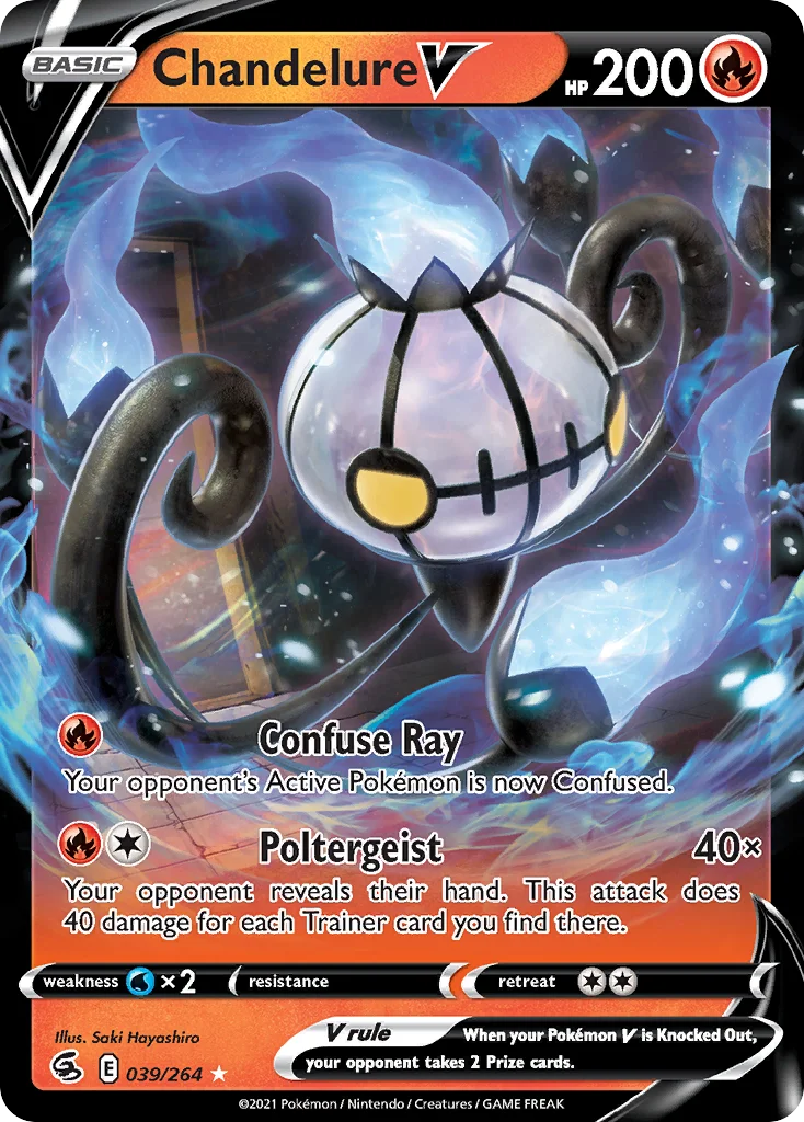 Chandelure V Pokemon card